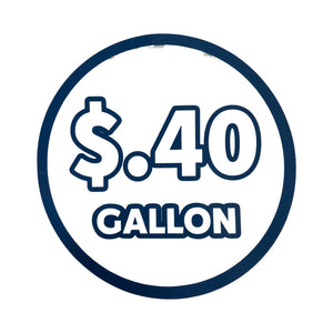 40 cents a gallon price graphic