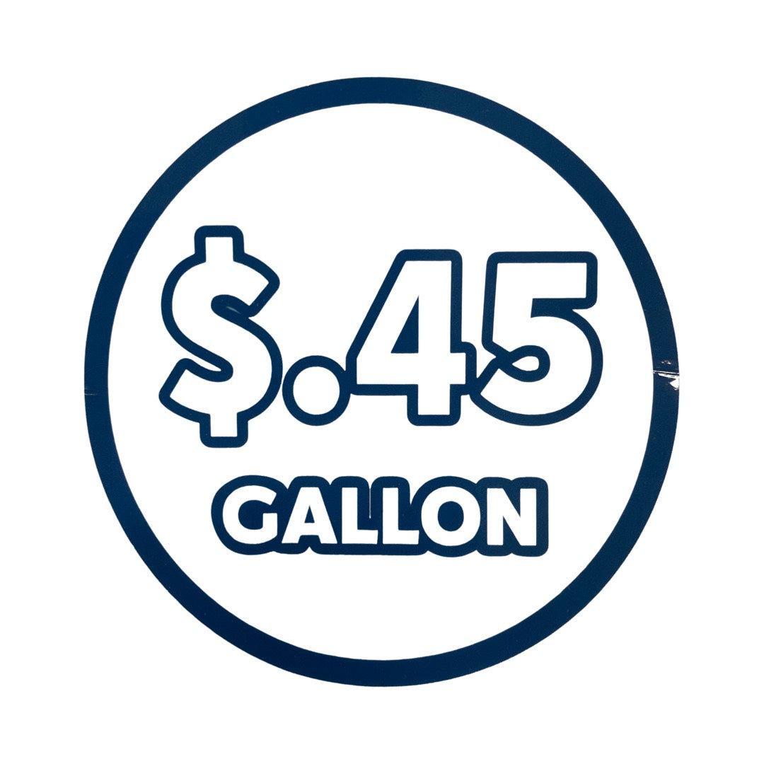 45 cents a gallon price graphic