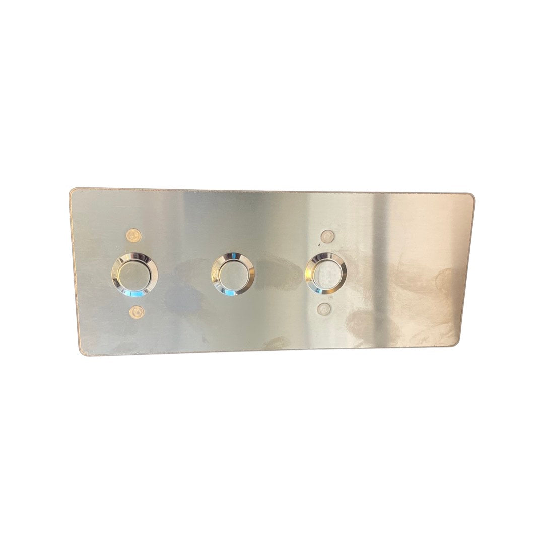 BC2000 Stainless Steel Button Conversion Plate - 3 Buttons & covering the rinse option