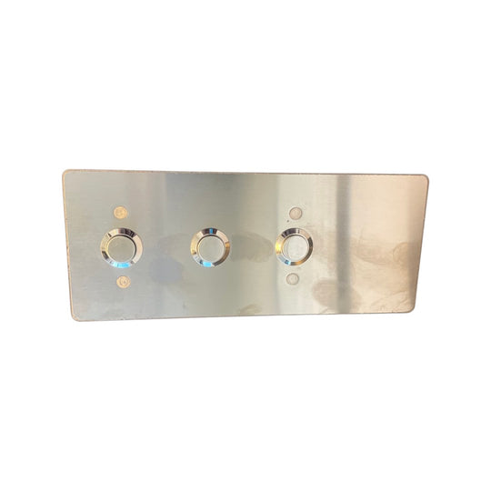 Stainless Steel Button Conversion Plate - 3 Buttons & covering the rinse option