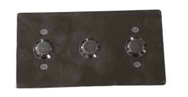 Stainless Steel 3 Button Conversion Plate