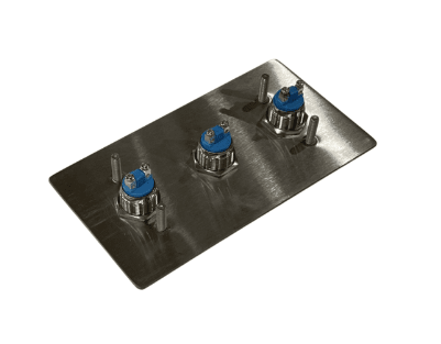 Stainless Steel 3 Button Conversion Plate