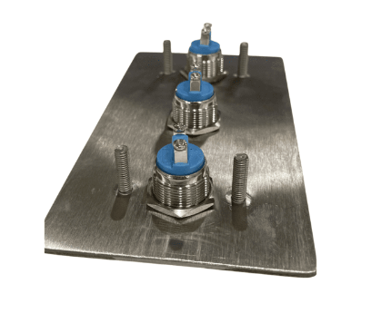 Stainless Steel 3 Button Conversion Plate