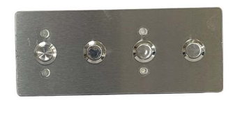 Stainless Steel Button Conversion Plate - 4 Buttons