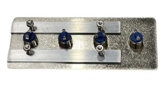 Stainless Steel Button Conversion Plate - 4 Buttons